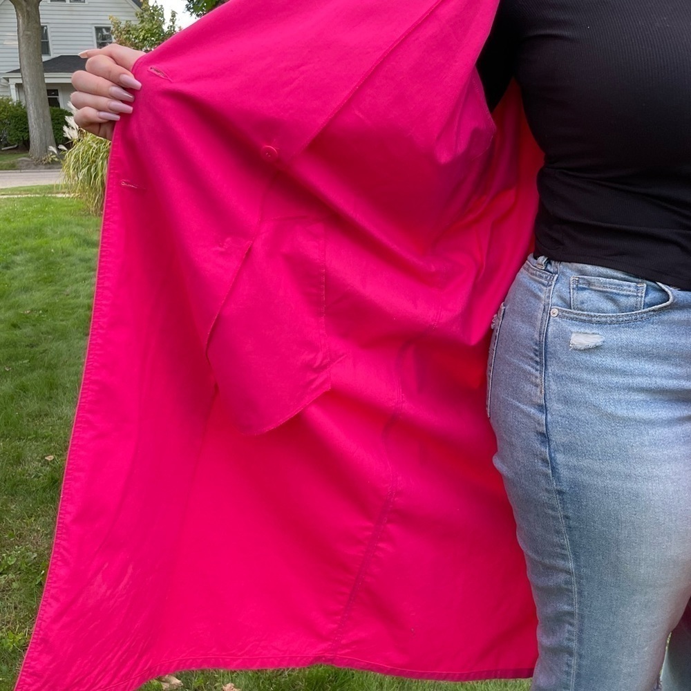 TOGETHER XL PINK TRENCH COAT LONG - Picture 4 of 12